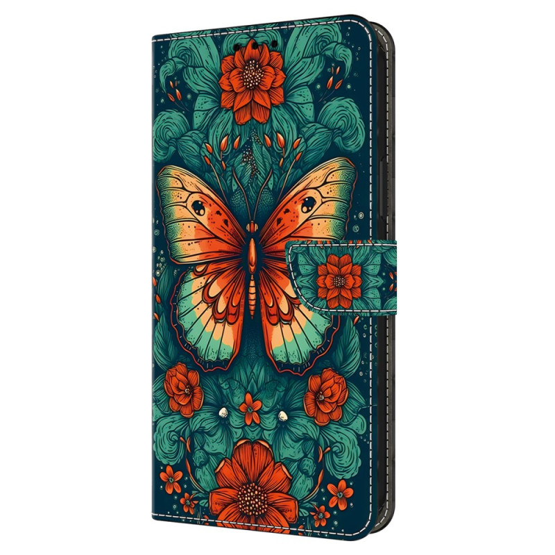 Cover Google Pixel 9 / Pixel 9 Vlinder op Bloemenachtergrond