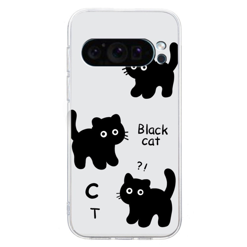 Google Pixel 9 Etui Cat zwart