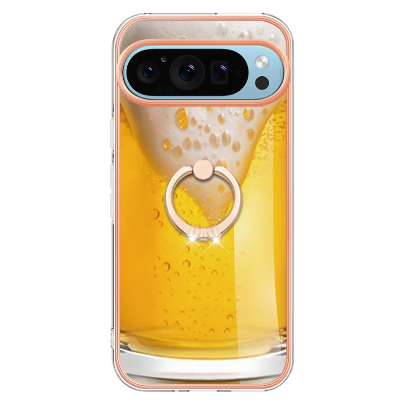 Google Pixel 9 / Pixel 9 Pro Hoesje Beer Ring Stand