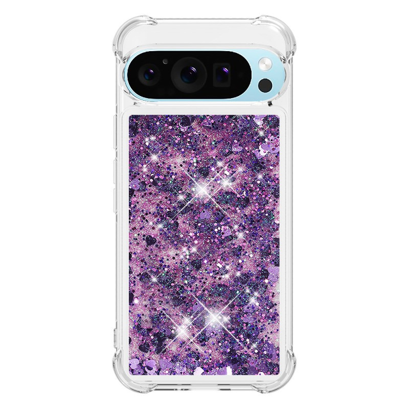 Google Pixel 9 Versterkt Glitter Hoesje