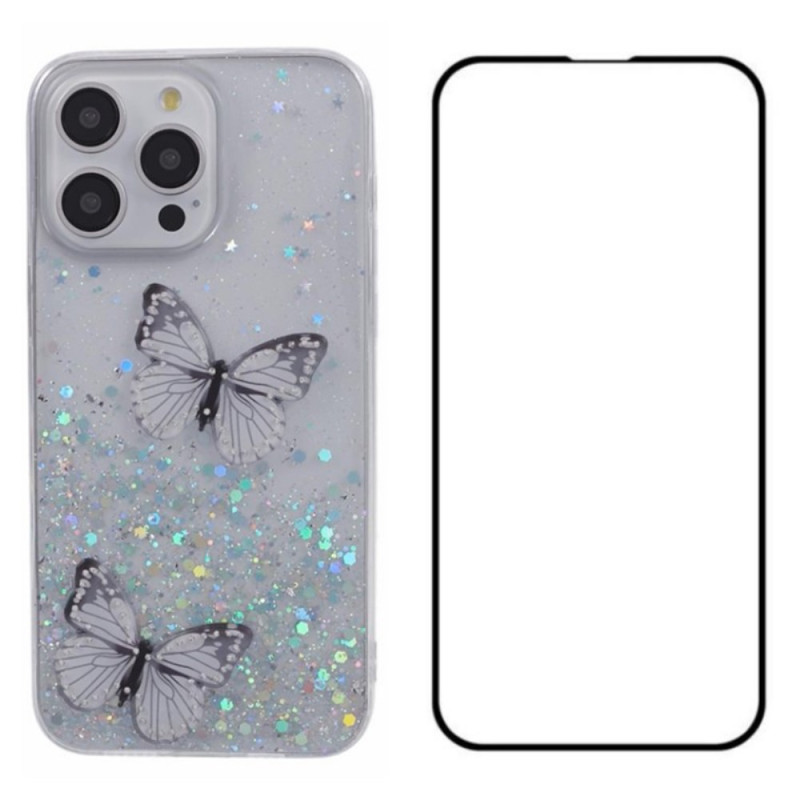 Hoesje iPhone 16 Pro Screen Protector Glitter Series WANLONFENG