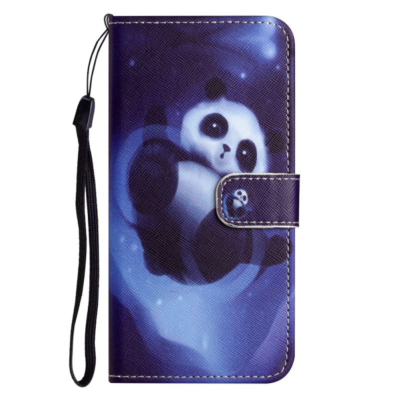 Hoesje iPhone 16 Pro Max Space Panda met sleutelkoord