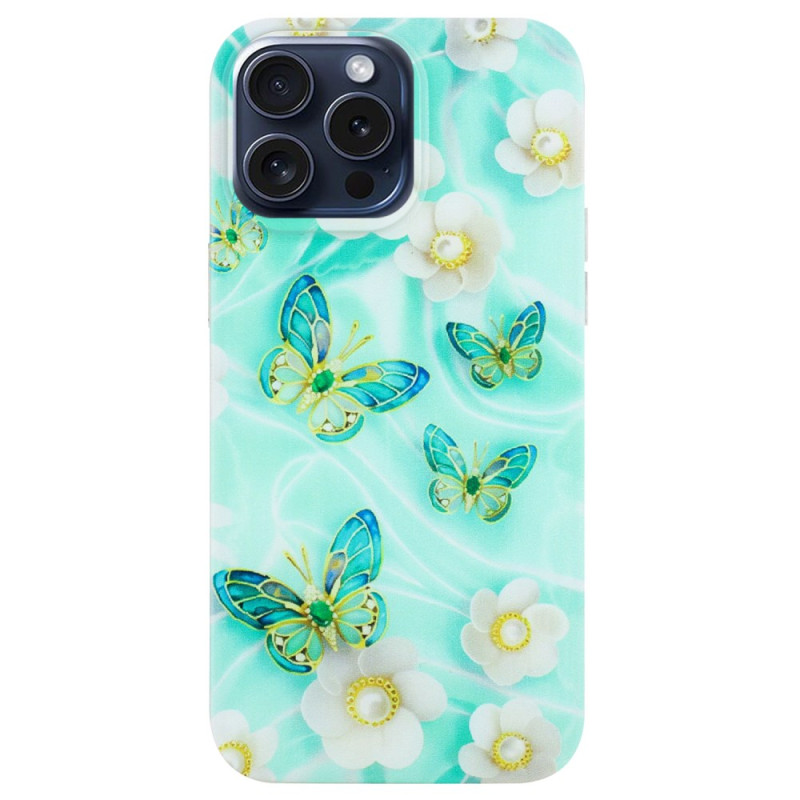 Hoesje iPhone 16 Pro Max Groen Vlinders