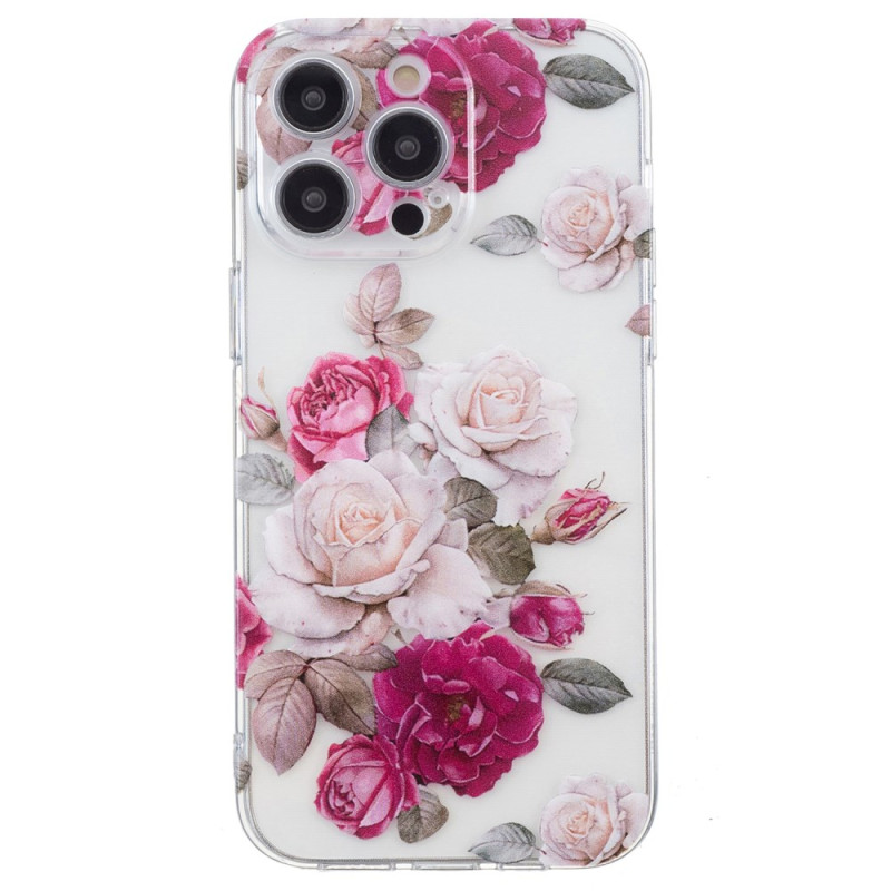 Hoesje iPhone 16 Pro Max Gekleurde Pioenrozen