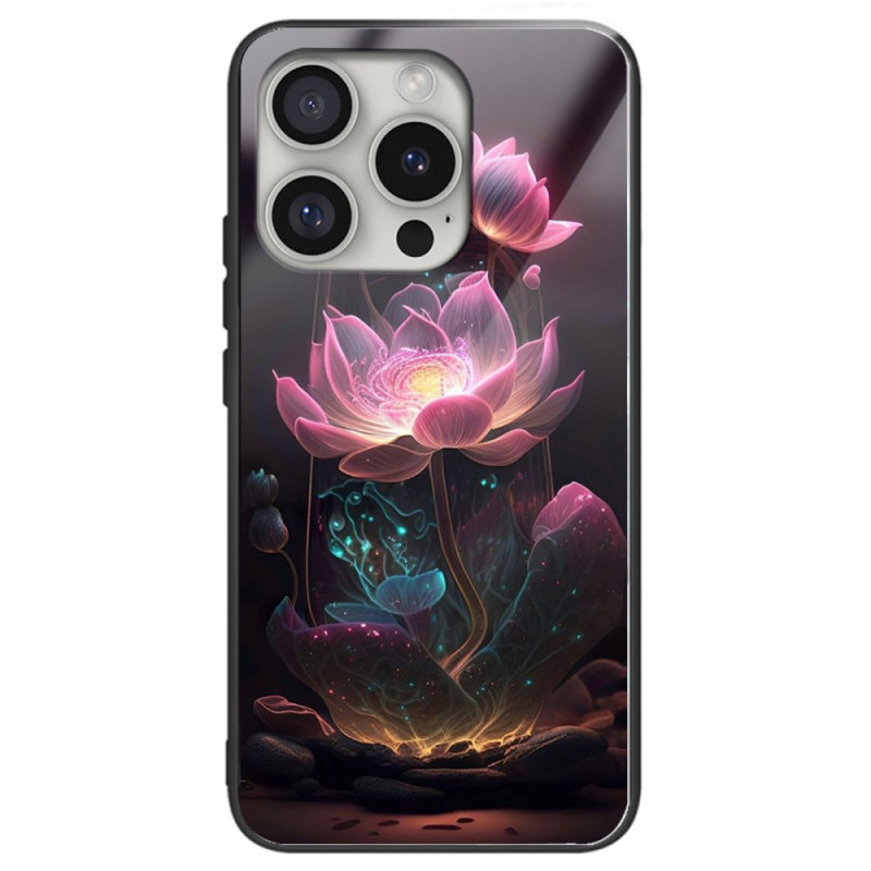 Hoesje iPhone 16 Pro Max Getemperd Glas Lotus Roze