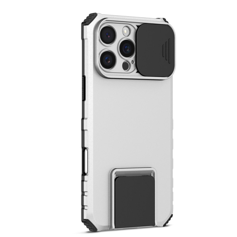 Hoesje voor iPhone 16 Pro Max met cameraschuif en standaard