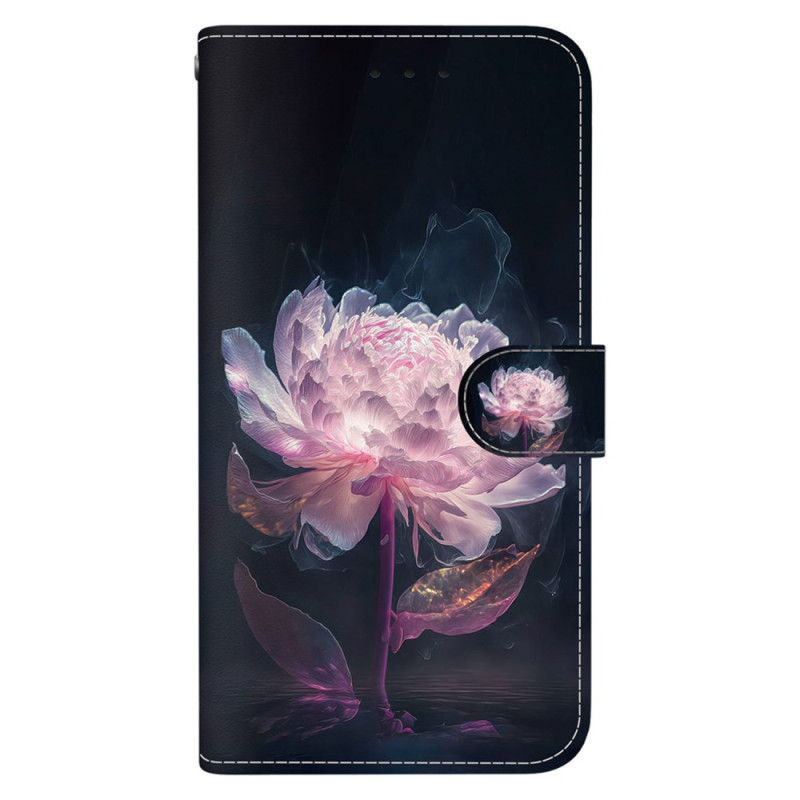 Oppo Reno 12F 5G Paarse Pioenroos Band Case