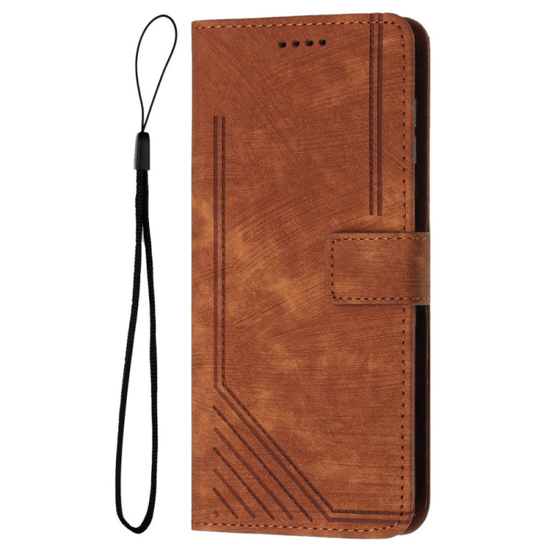 Hoesje Oppo Reno 12F 5G Suede effect Lijnen