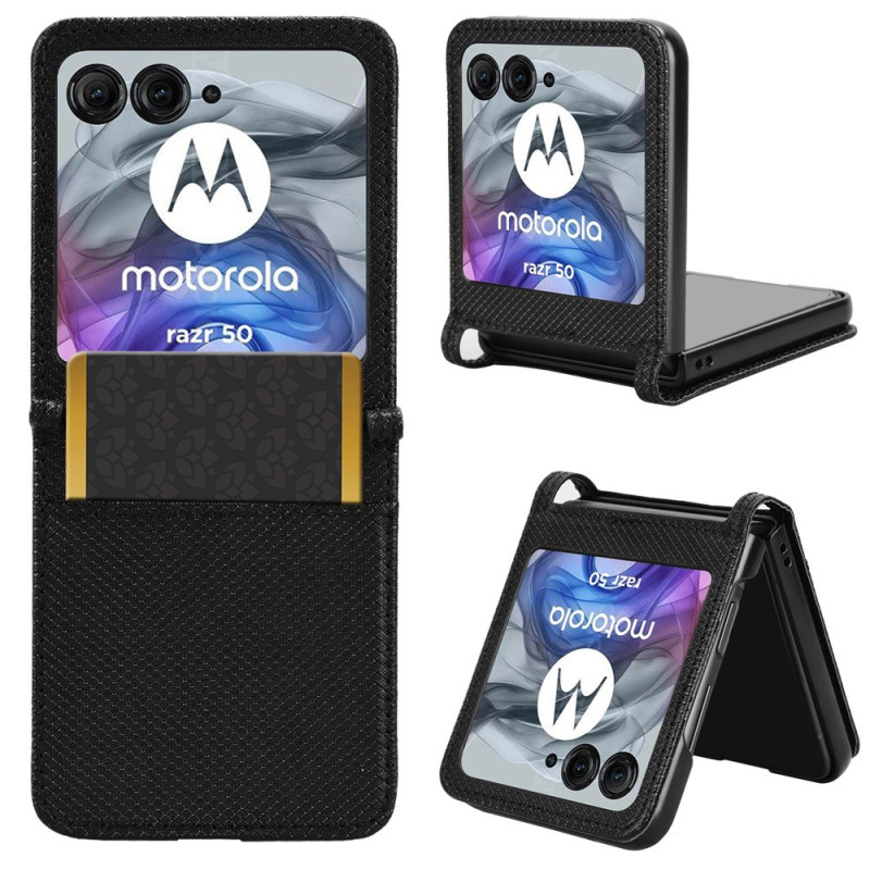 Hoesje Motorola Razr 50 5G Bi-Texture Card Case