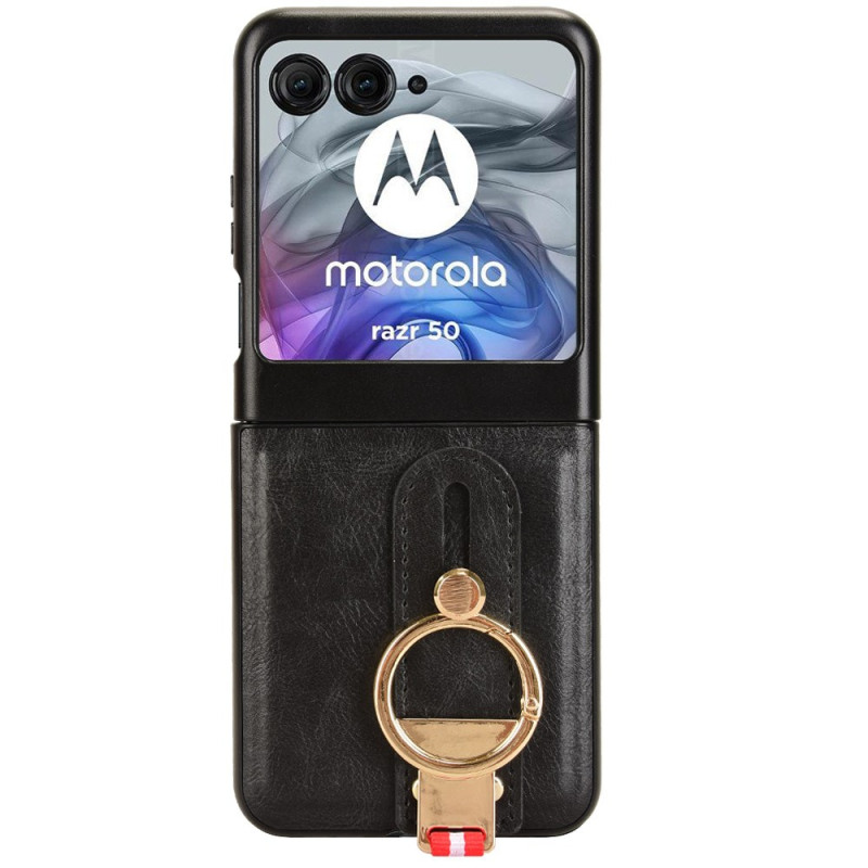 Hoes Motorola Razr 50 5G Flesopener en riem