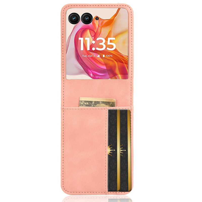 Omslag Motorola Razr 50 Ultra / Razr Plus 2024 Leder Effect Kaart Etui