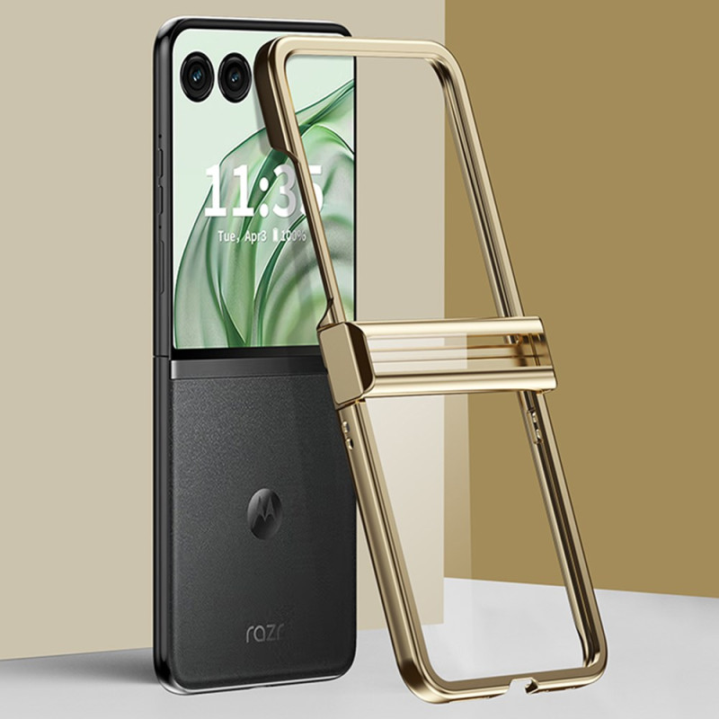 Hoes Motorola Razr 50 Ultra Clear Metalen Effect Rand
