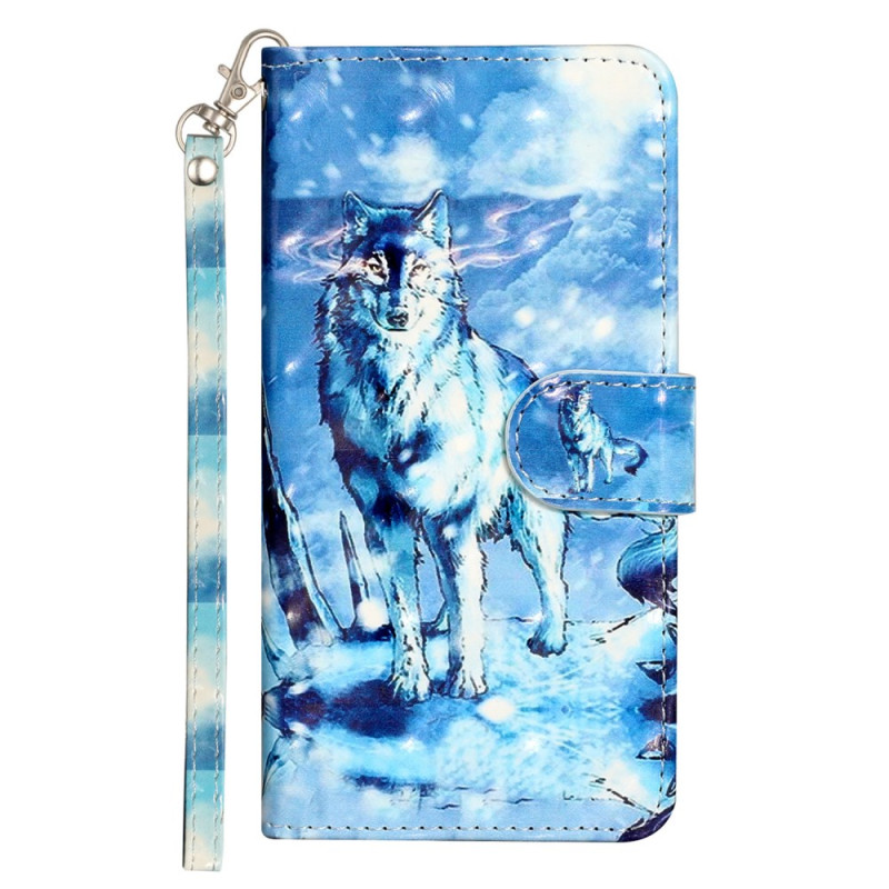 Samsung Galaxy S24 FE Snow Wolf Strap Case