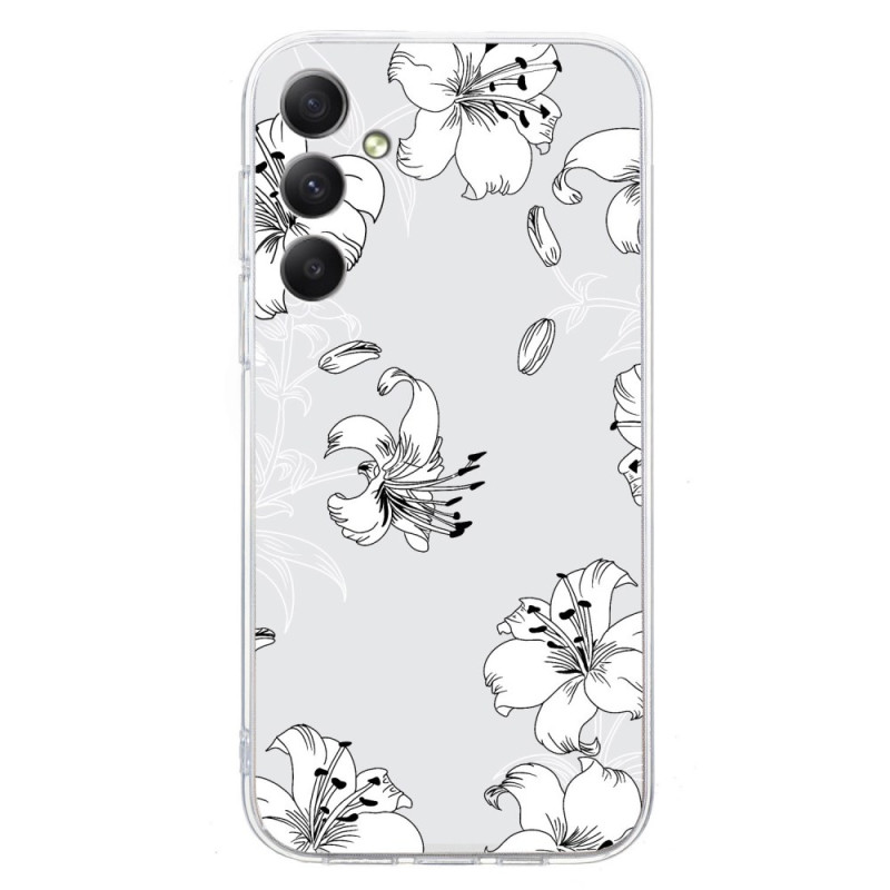 Samsung Galaxy S24 FE Wit Gebloemd Hoesje