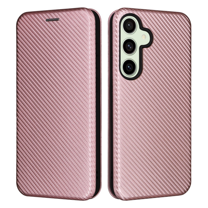 Klaphoes Samsung Galaxy S24 FE Textuur Koolstofvezel