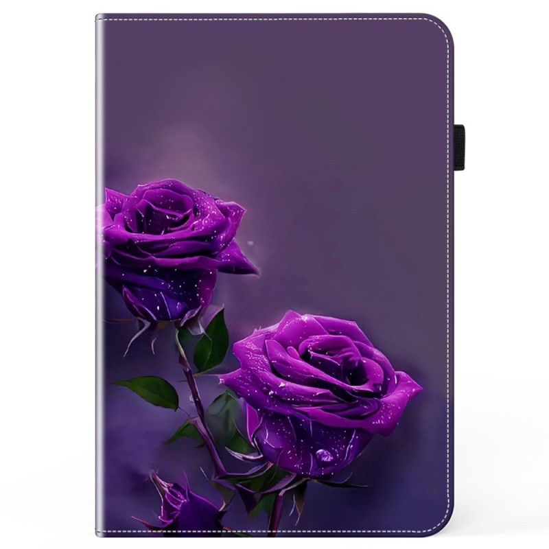 iPad Pro 13 (2024) Paarse Rozen Case