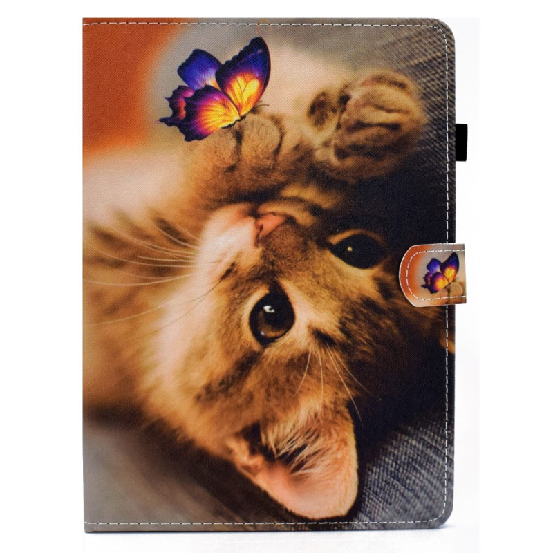 iPad Pro 11 (2024) Hoesje Kat en Vlinder