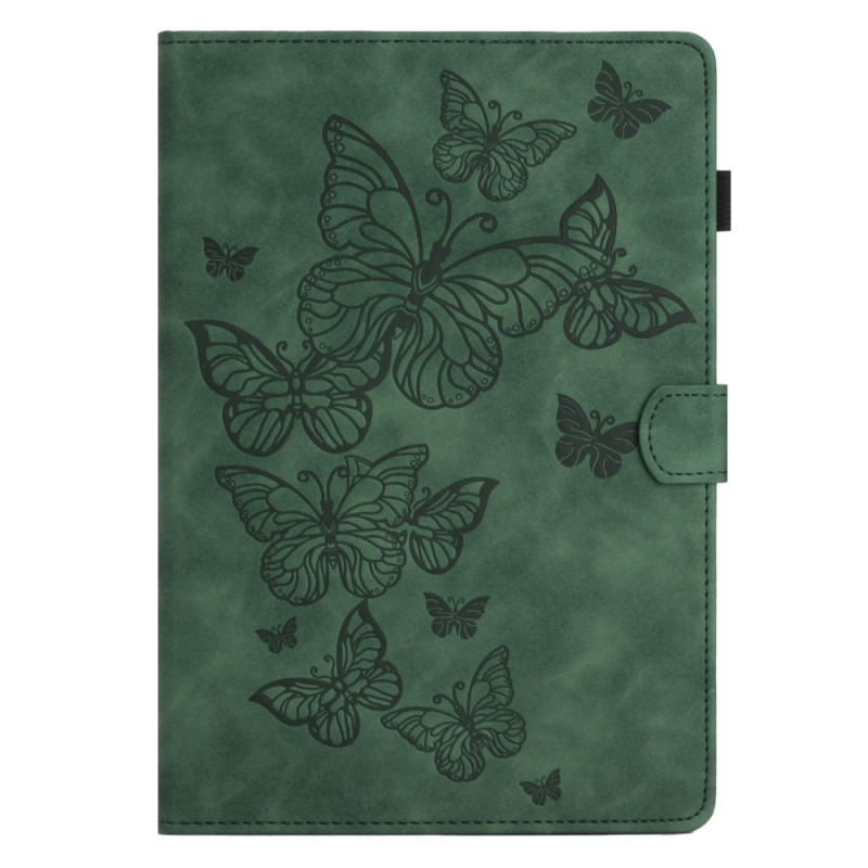 Hoesje voor iPad Pro 11 (2024) Suede-effect Vlinders