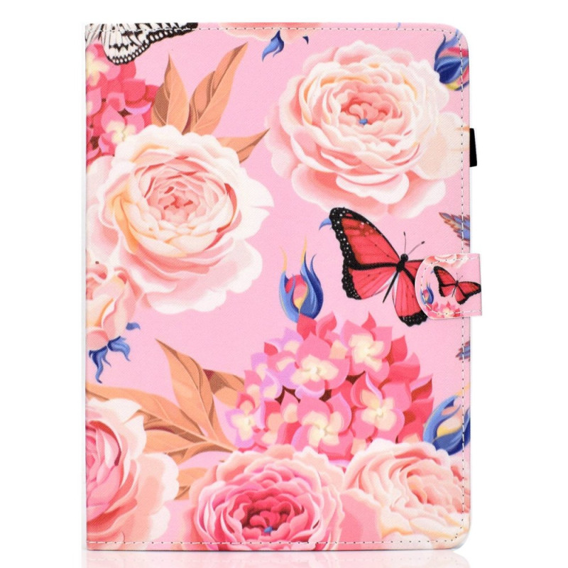 Hoesje iPad Air 11 (2024)/Air (2022) (2020)/ Pro 11 Bloemen Rozen en Vlinders