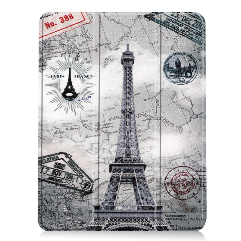 Smart Case iPad Air 11 (2024) Vintage Eiffeltoren Stylus Hoesje