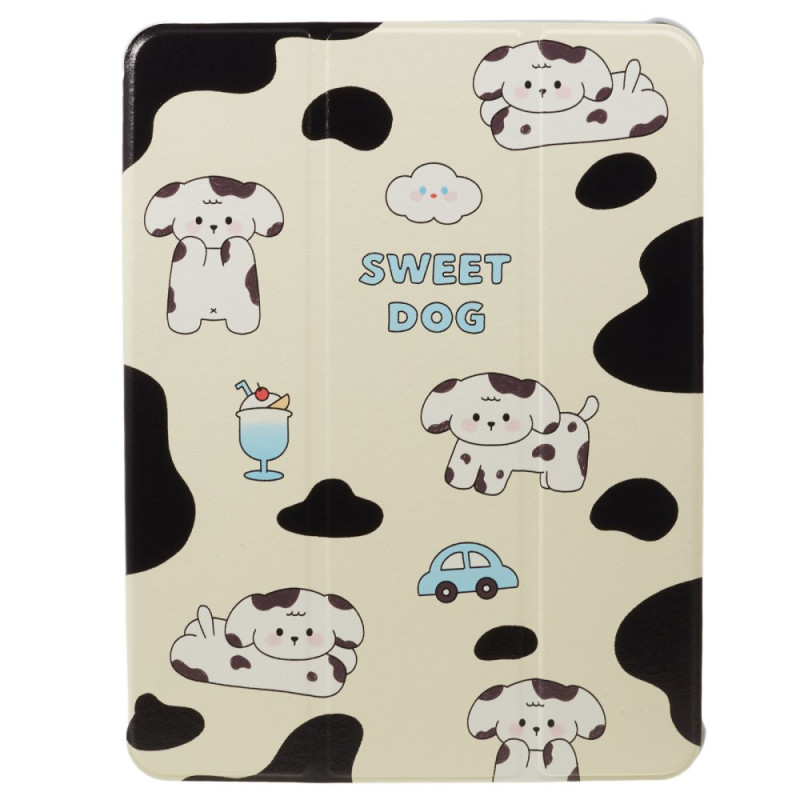 iPad Air 11 (2025) (2024)/Air (2022) (2020)/ Pro 11 Dog Case Zwart Wit