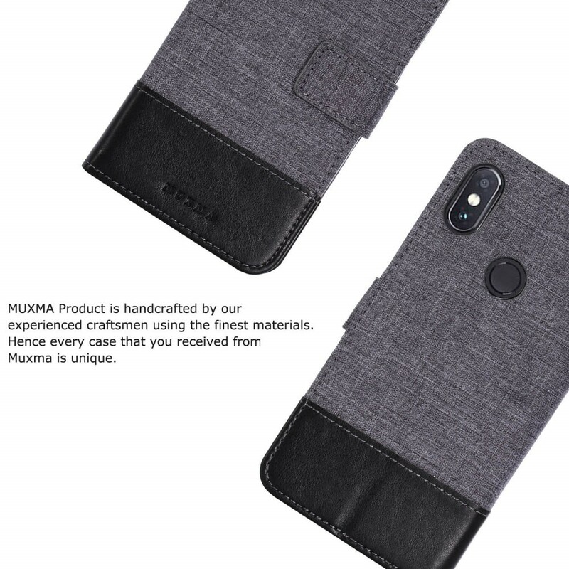 Xiaomi Redmi Note 5 Case Muxma stof en leer effect