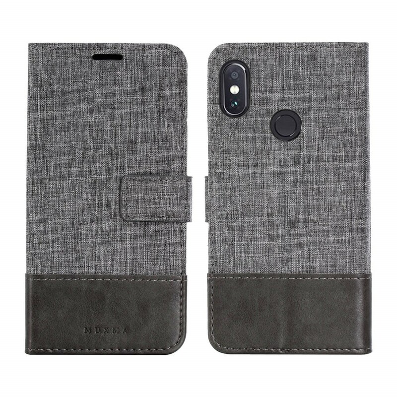 Xiaomi Redmi Note 5 Case Muxma stof en leer effect Xiaomi Redmi Note 5 Case Muxma stof en leer effect