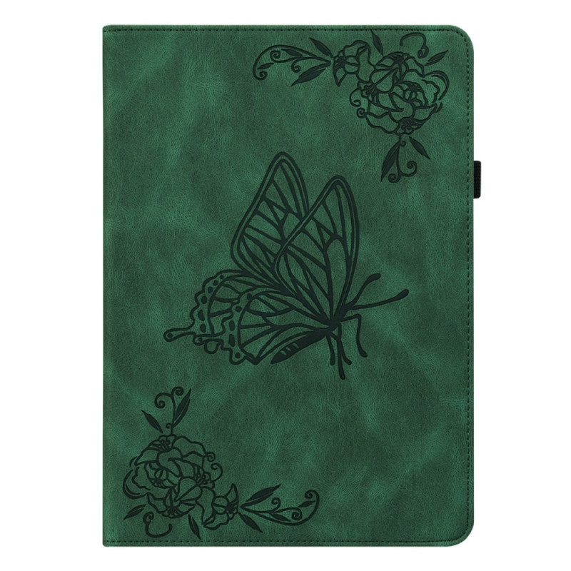 iPad Air 11 (2025) (2024) Hoesje Suede Effect Vlinders en Bloemen