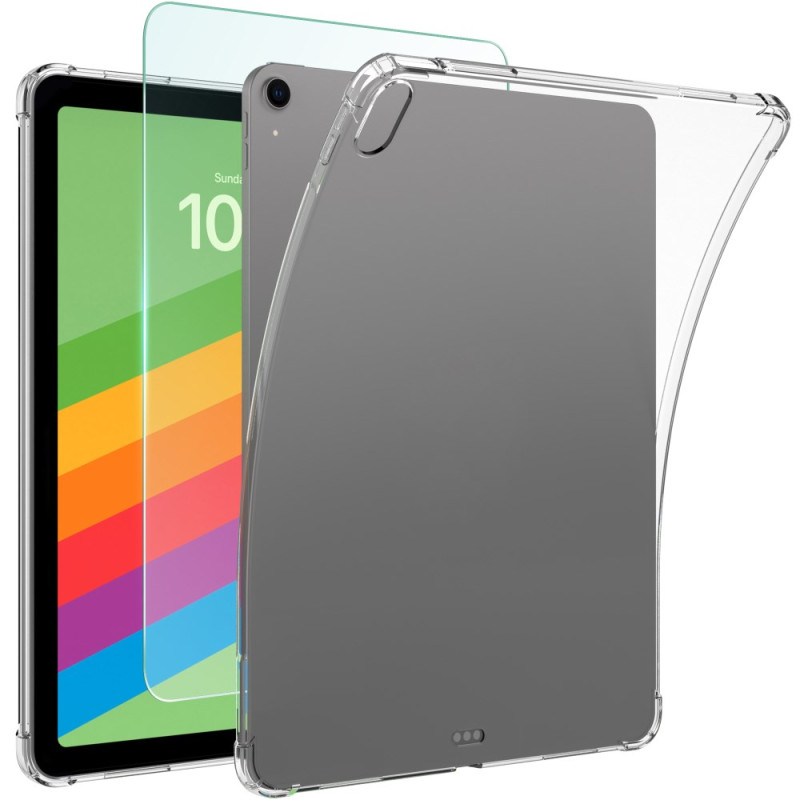 iPad Air 11 (2024) Doorzichtig hoesje + geharde glazen screenprotector
