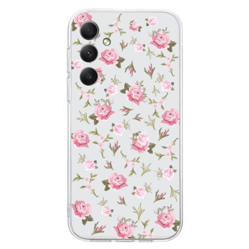 Samsung Galaxy A24 4G Roze Bloemen Hoesje