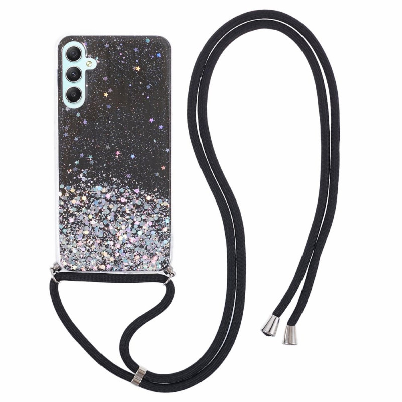 Samsung Galaxy A24 4G Glitter Kleur Trekkoord Cover