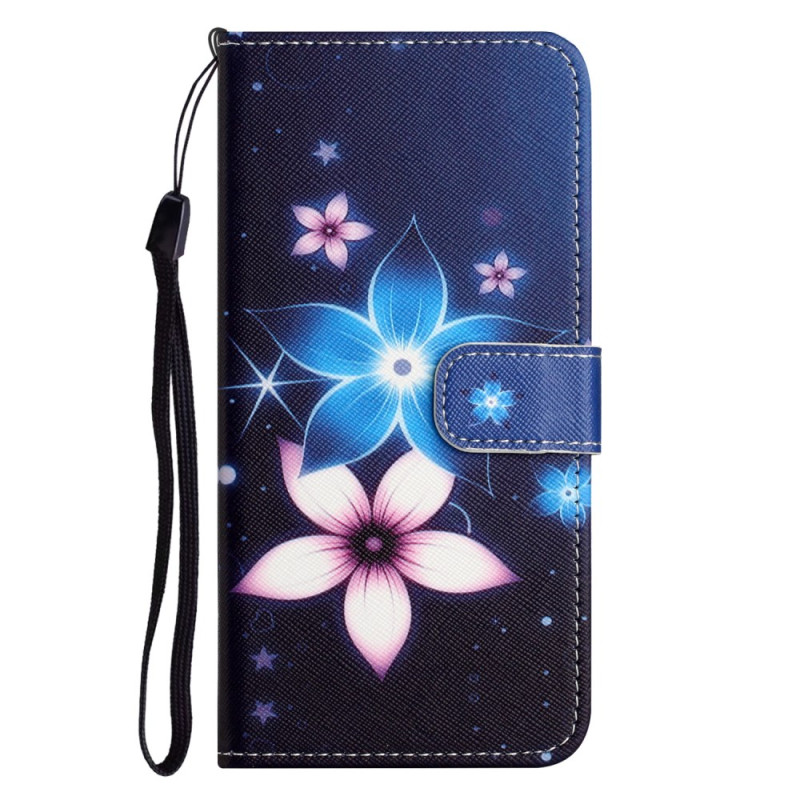 Nokia Etui C32 Lunar Bloemen met Koord
