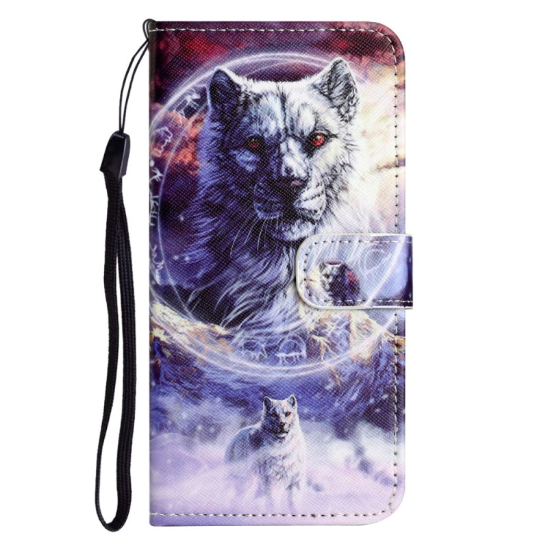 Nokia C32 Snow Wolf Strap Case