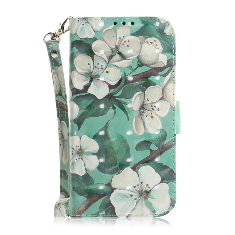 Nokia C32 Aquarel Bloemen Riemhoesje