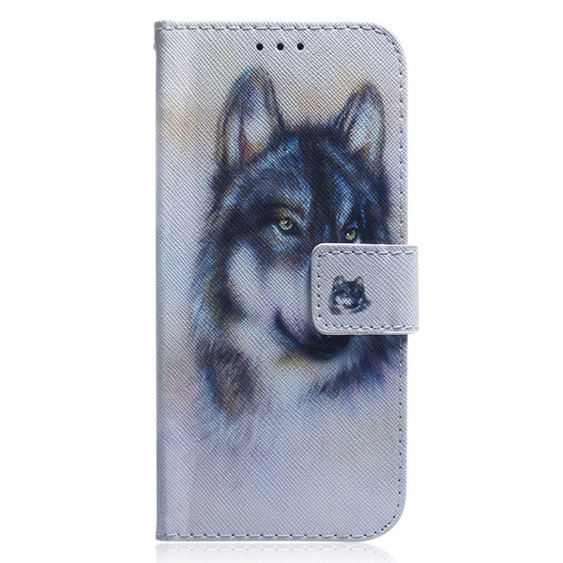 Nokia C32 Aquarel Wolf hoesje