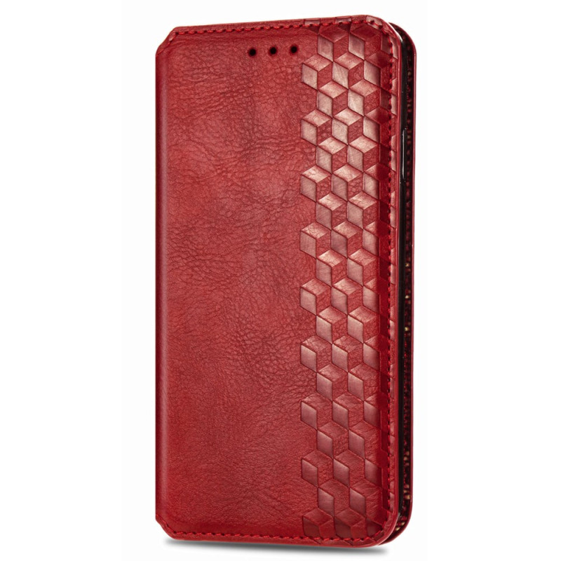 Flip Cover Nokia C32 Leder Effect Vintage Frise Losanges