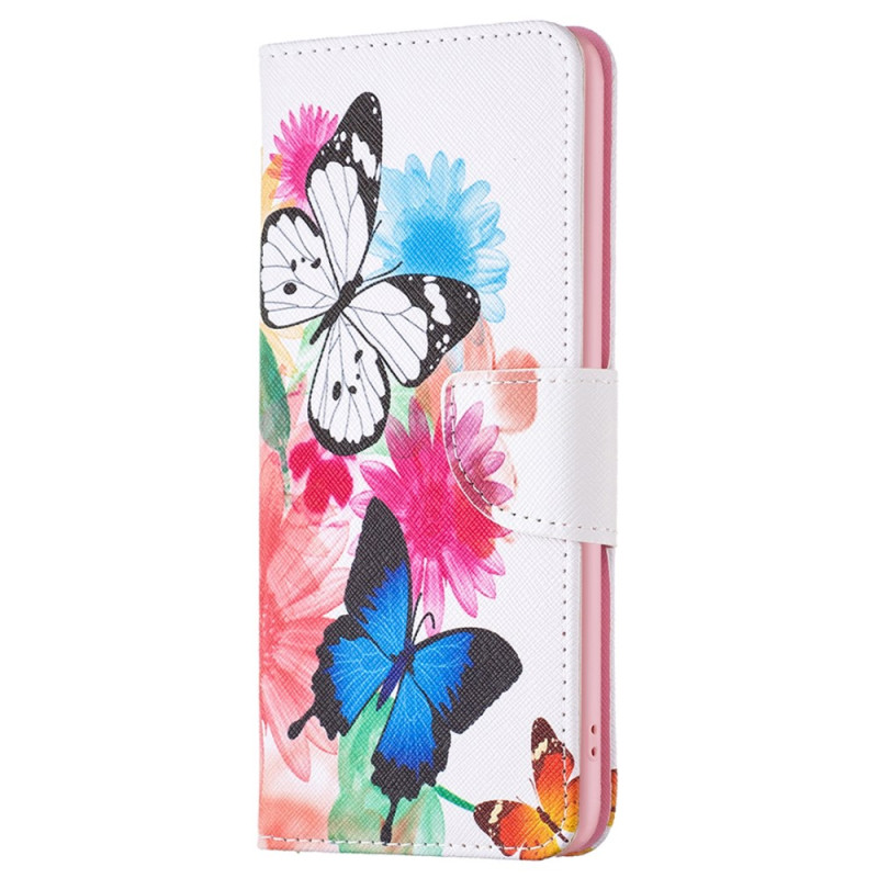 Samsung Galaxy A05 Hoesje Twee Aquarel Vlinders