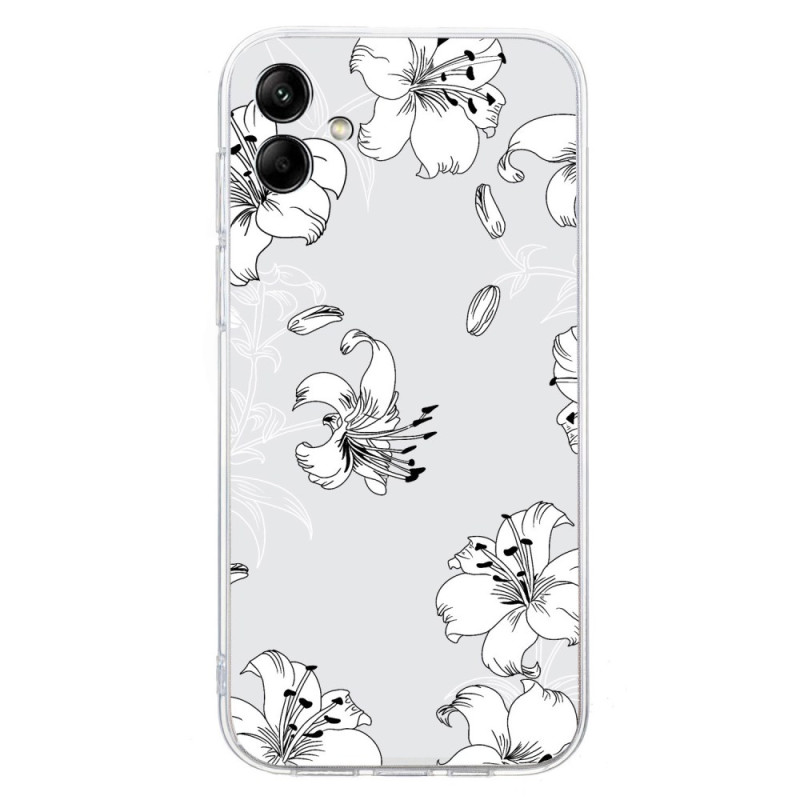 Samsung Galaxy A05 Wit Bloemen Hoesje