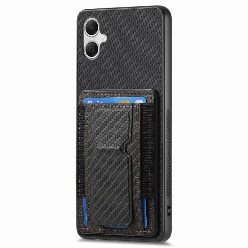 Samsung Galaxy A05 Carbon Fibre Hoesje Kaarthouder en Voet