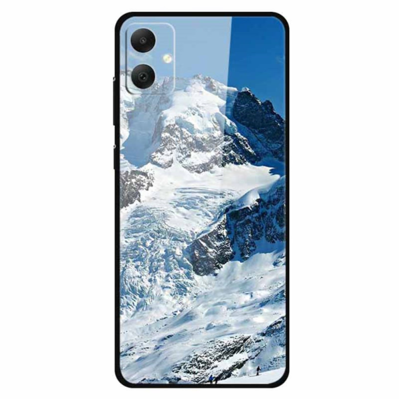 Samsung Galaxy A05 Beveiligd Glas Besneeuwde Berg Hoesje