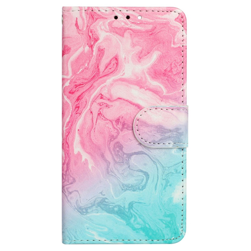 Hoesje Motorola Edge 50 Marble Roze en Groen