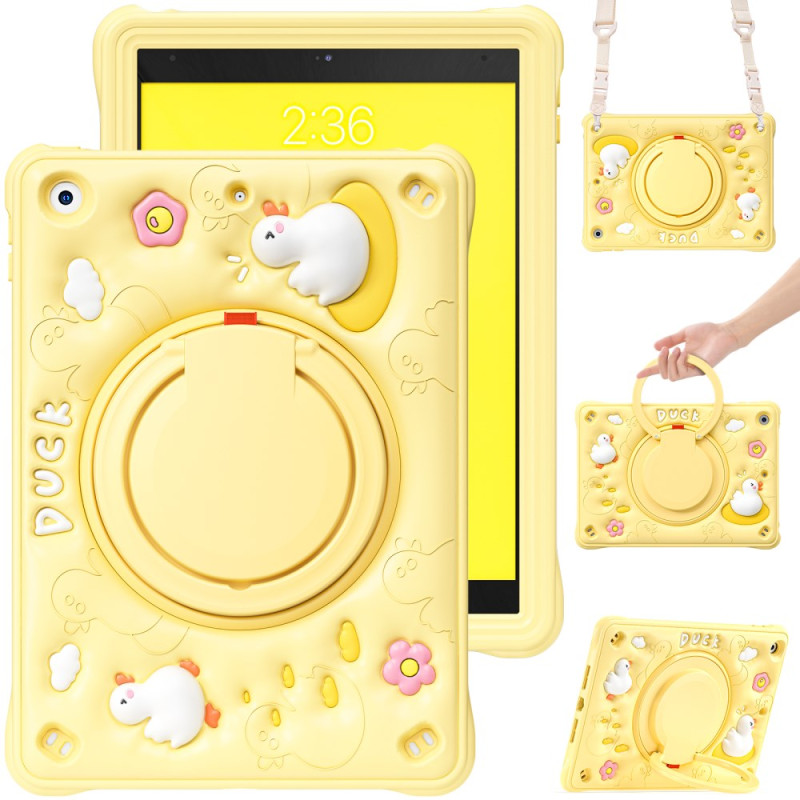 iPad Cover 10.2" (2021) (2020) (2019) Kindersteun en schouderriem Eend