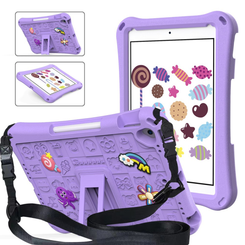 Coque de protection pour iPad 10.2" (2021) (2020) (2019) / Air 10.5" (2019) Kids Bandoulière et Support Marine