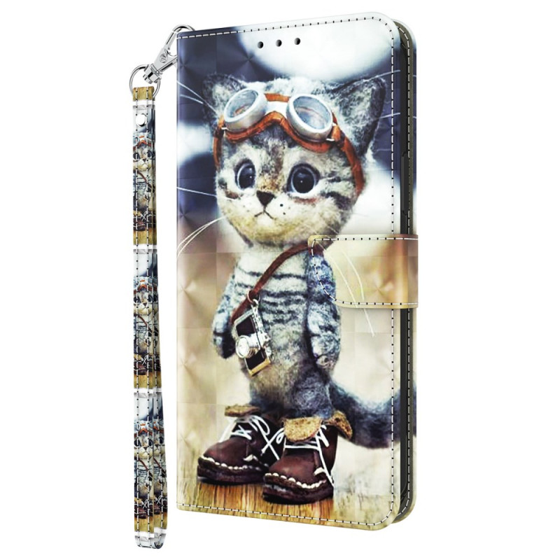 Hoesje Samsung Galaxy A16 4G / 5G Aviator Cat met riempje