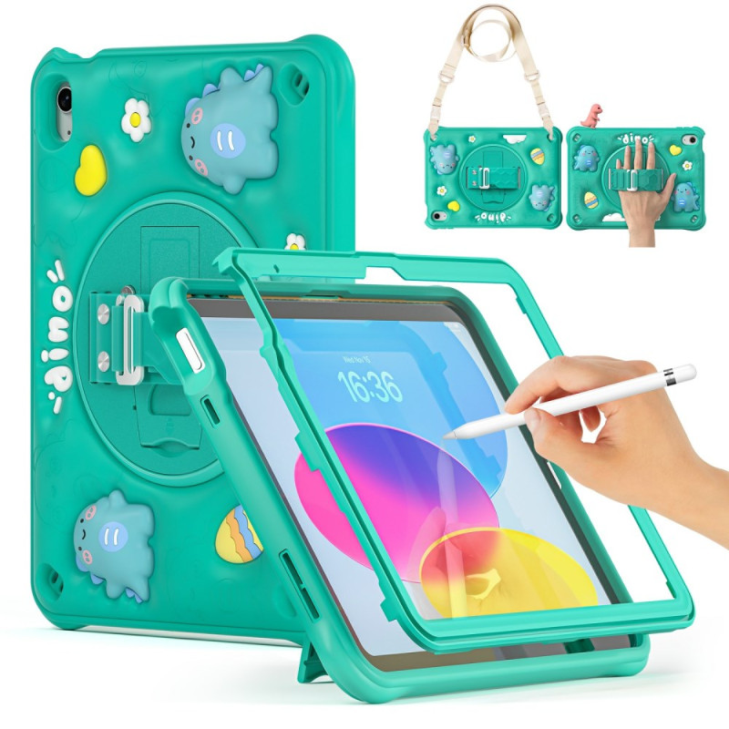 iPad Cover 10.9 (2022) KIds Dinosaurus Koord
 en Voet