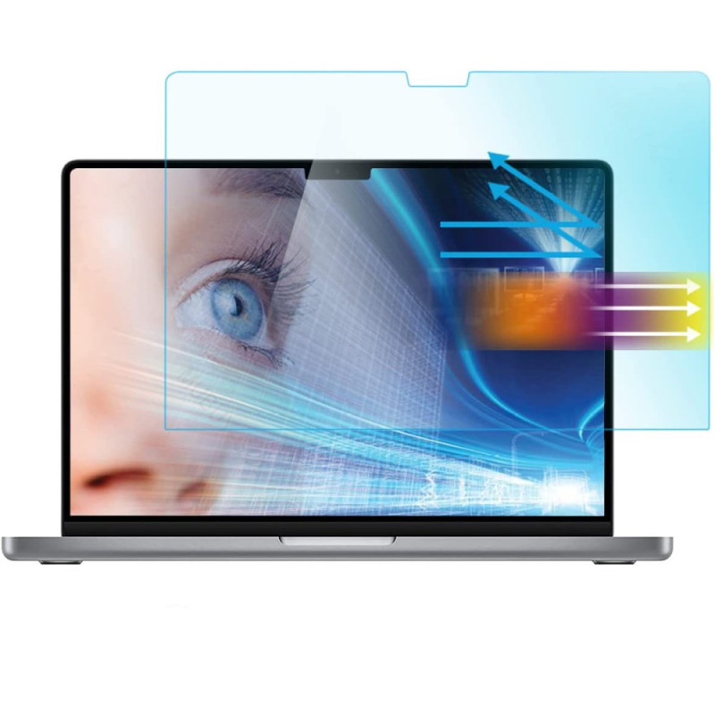 Anti-blauw licht gehard glas bescherming voor MacBook Pro 14 "display (2023) (2021)