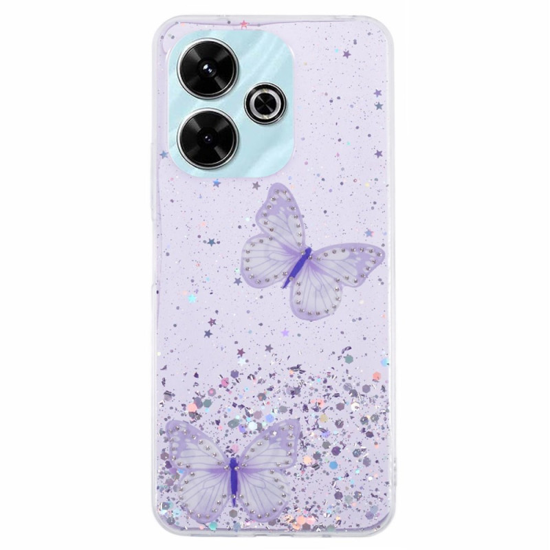 Hoesje voor Xiaomi Redmi 13 4G / 13 5G Vlinder Glitter