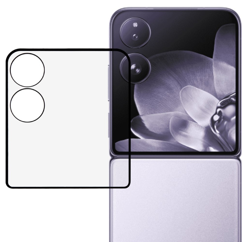 Xiaomi Mix Flip integraal gehard glas screenprotector (zwarte randen)