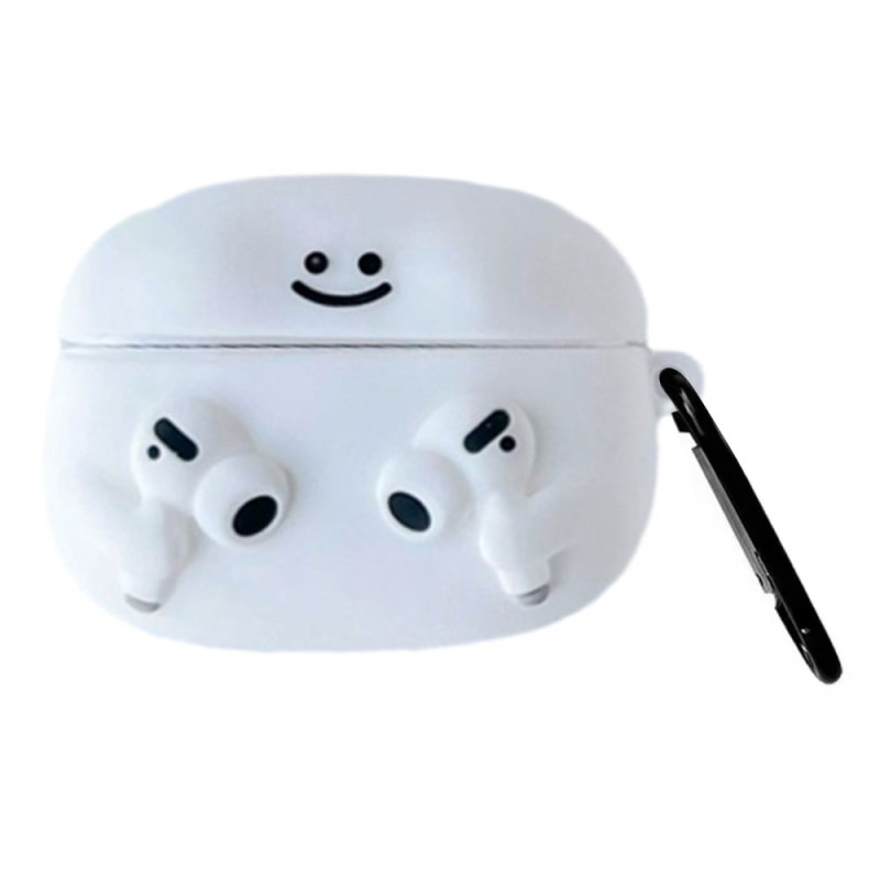 AirPods Pro 2 / AirPods Pro Cartoon Emoji hoesje met karabijnhaak