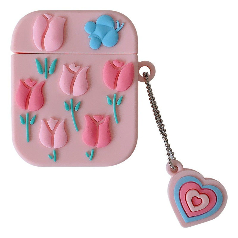 AirPods 2 / 1 hoesje Tulpen en hanger